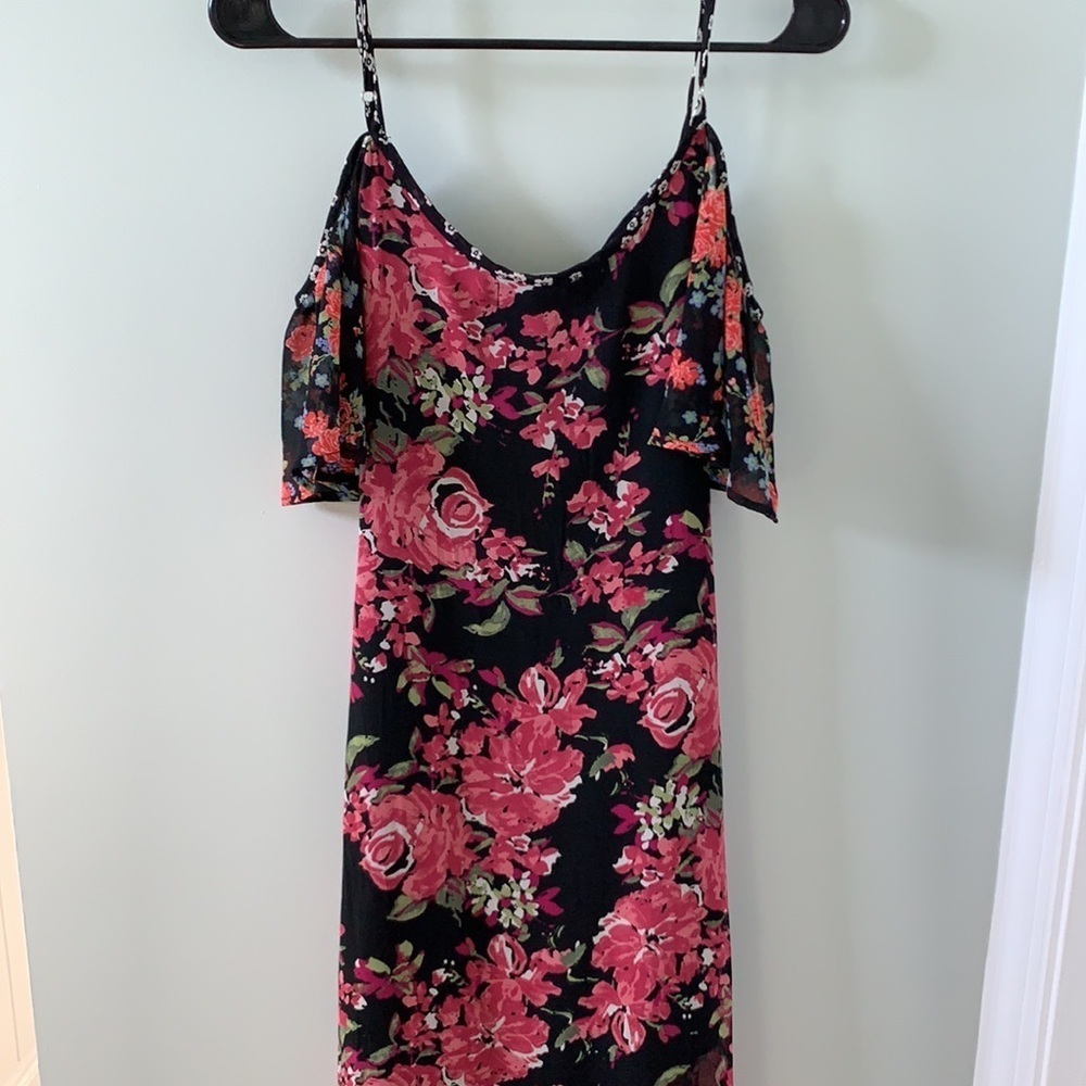 Spring Wedding Dress Floral Maxi Dress Off the Shoulder - Picture 1 of 9